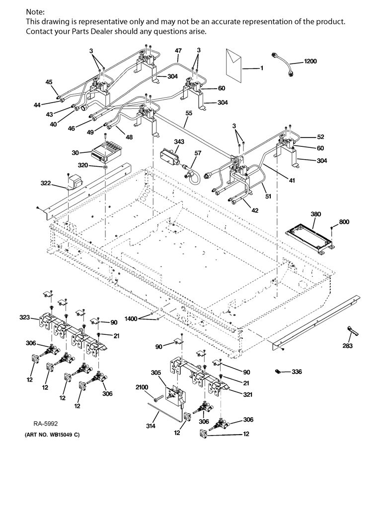 TAPA DE QUEMADOR WB13T10067 CKD1549062 CKD1549062