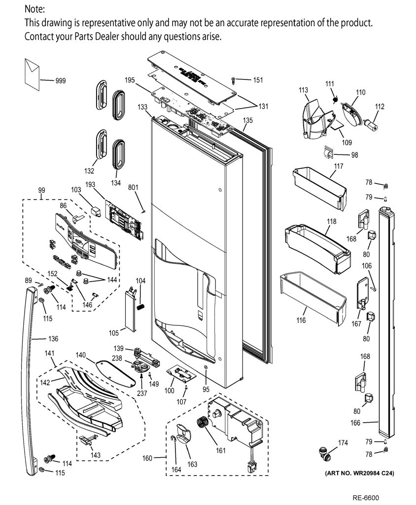 PS FZ DOOR DG Acero Inoxidable WR78X23246 CKD1551628 CKD1551628