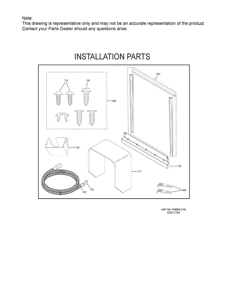KIT DE SERVICIO BOMBA LAVADO WD19X25700 CKD1553322 CKD1553322