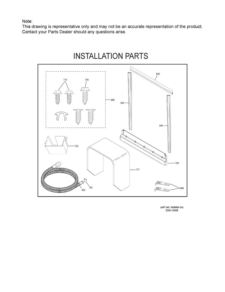 Kit de soporte para rejilla WD28X27241 CKD1553952 CKD1553952