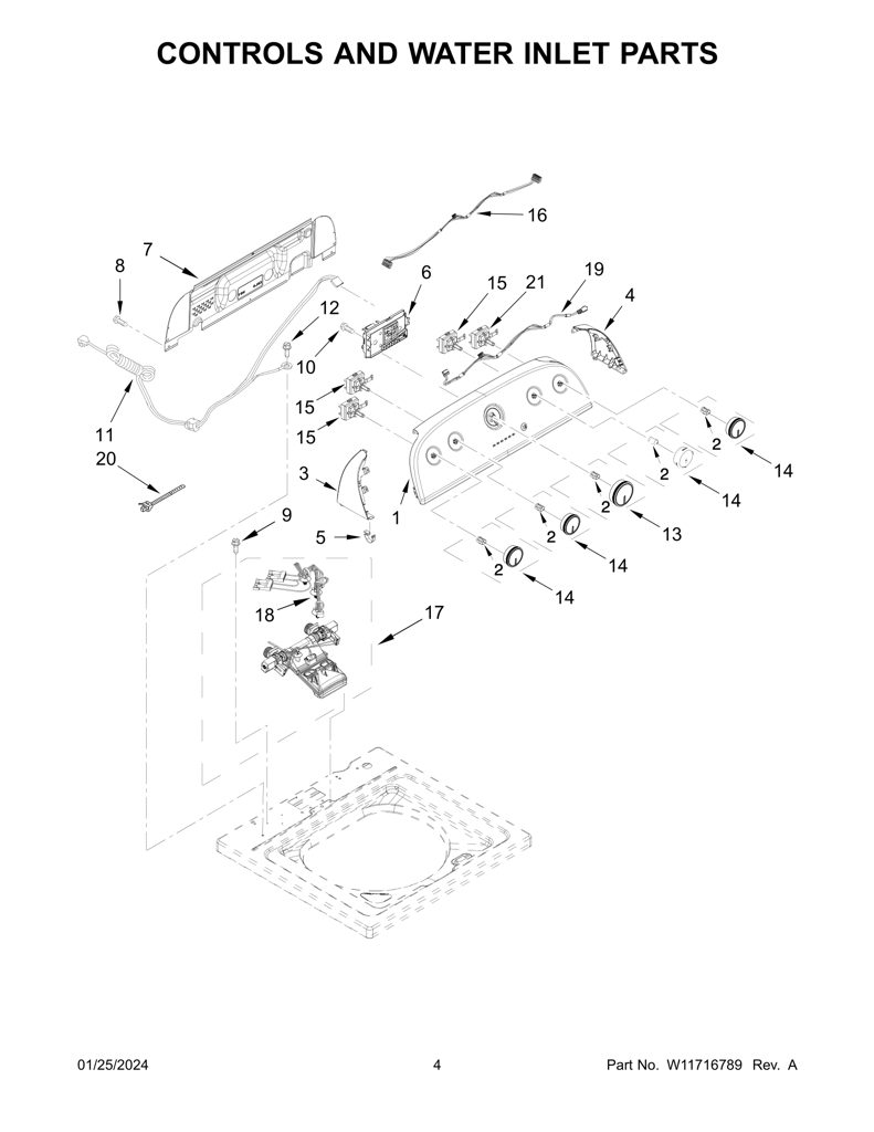 PANEL-TRASERO W10552335 CKD1554355 CKD1554355
