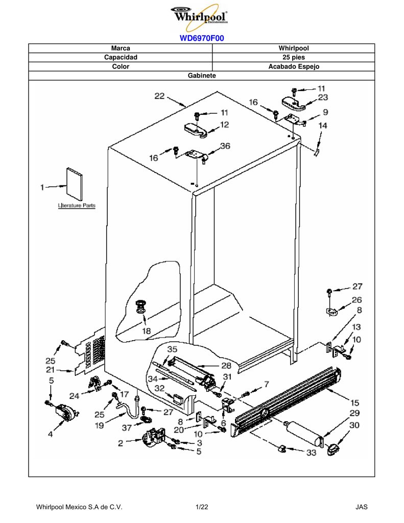 HINGE-DOOR W10251408 CKD1556275 CKD1556275
