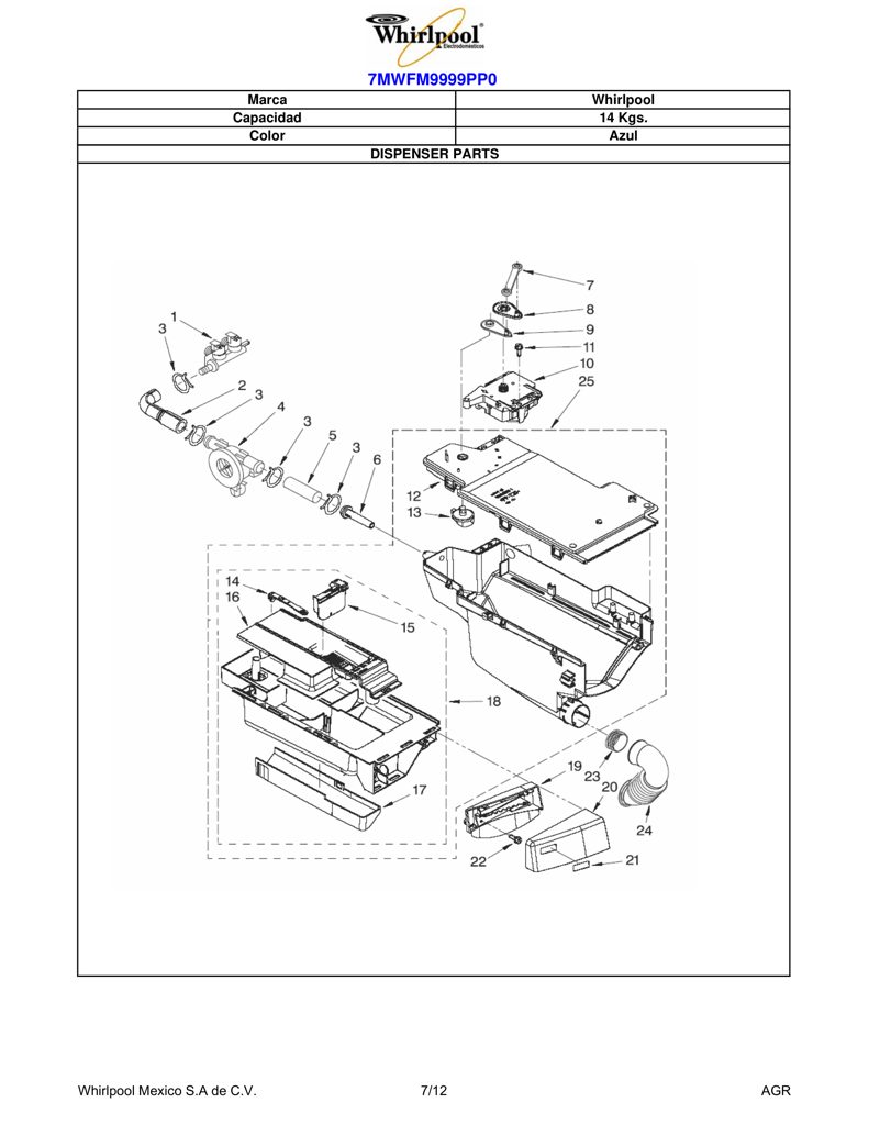 DISPENSADOR W10121861 CKD1556504 CKD1556504