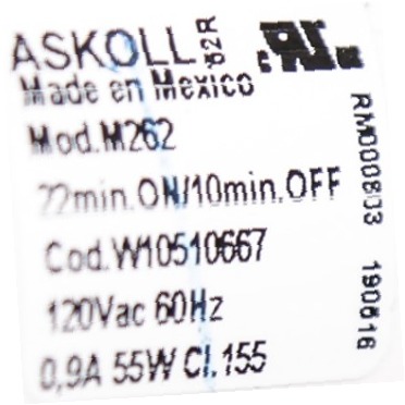 Ensamble de bomba y motor WPW10482482 CKD1556561 CKD1556561