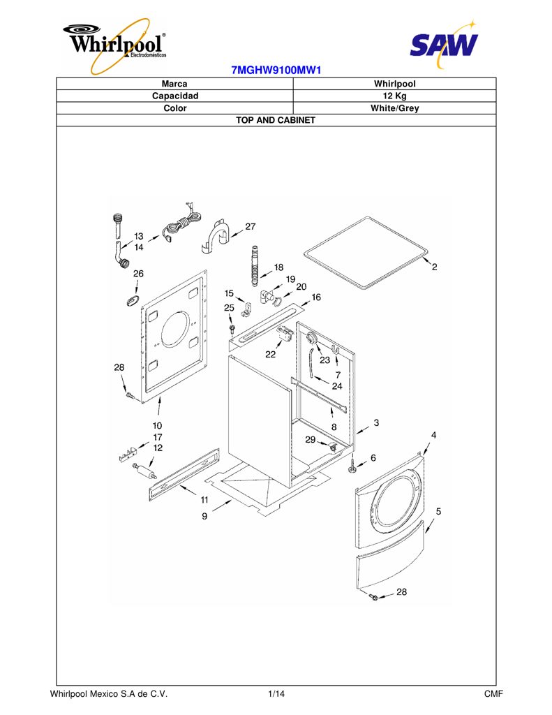 USAR WPL W10138248 8182116 CKD1556688 CKD1556688