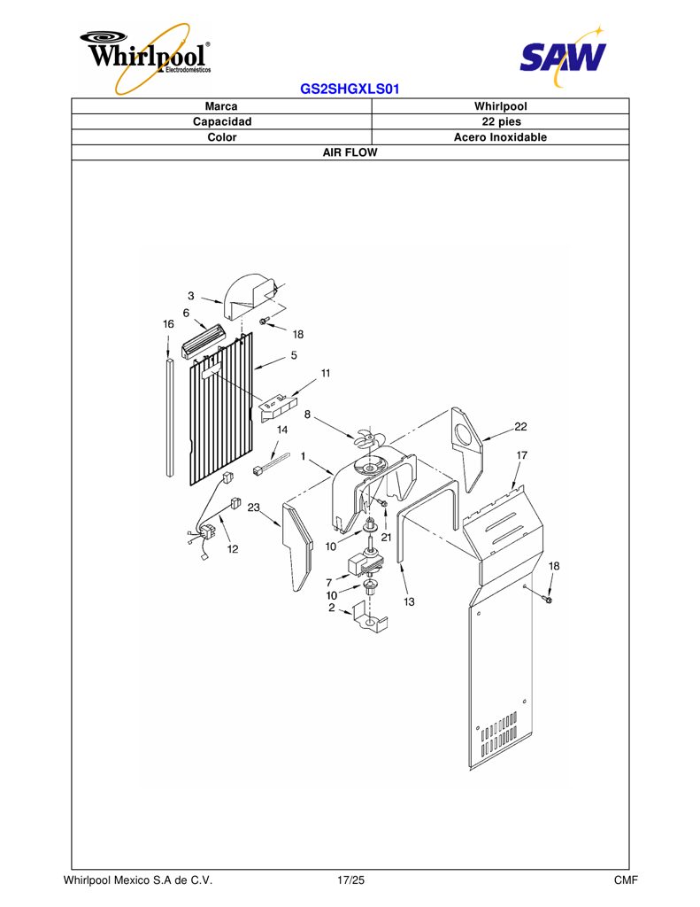 CUBIERTA-EVAP 4388357 CKD1563076 CKD1563076