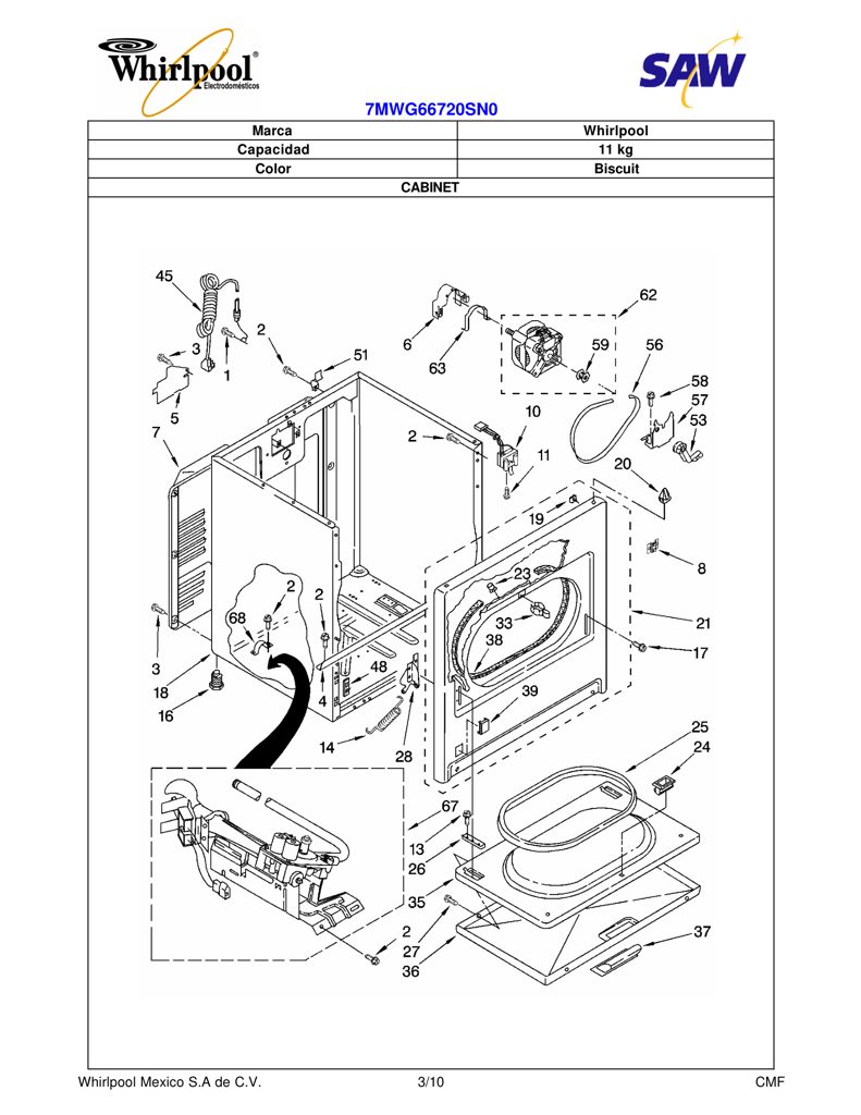 Manija de Puerta - Bisque 3977242 CKD1564765 CKD1564765