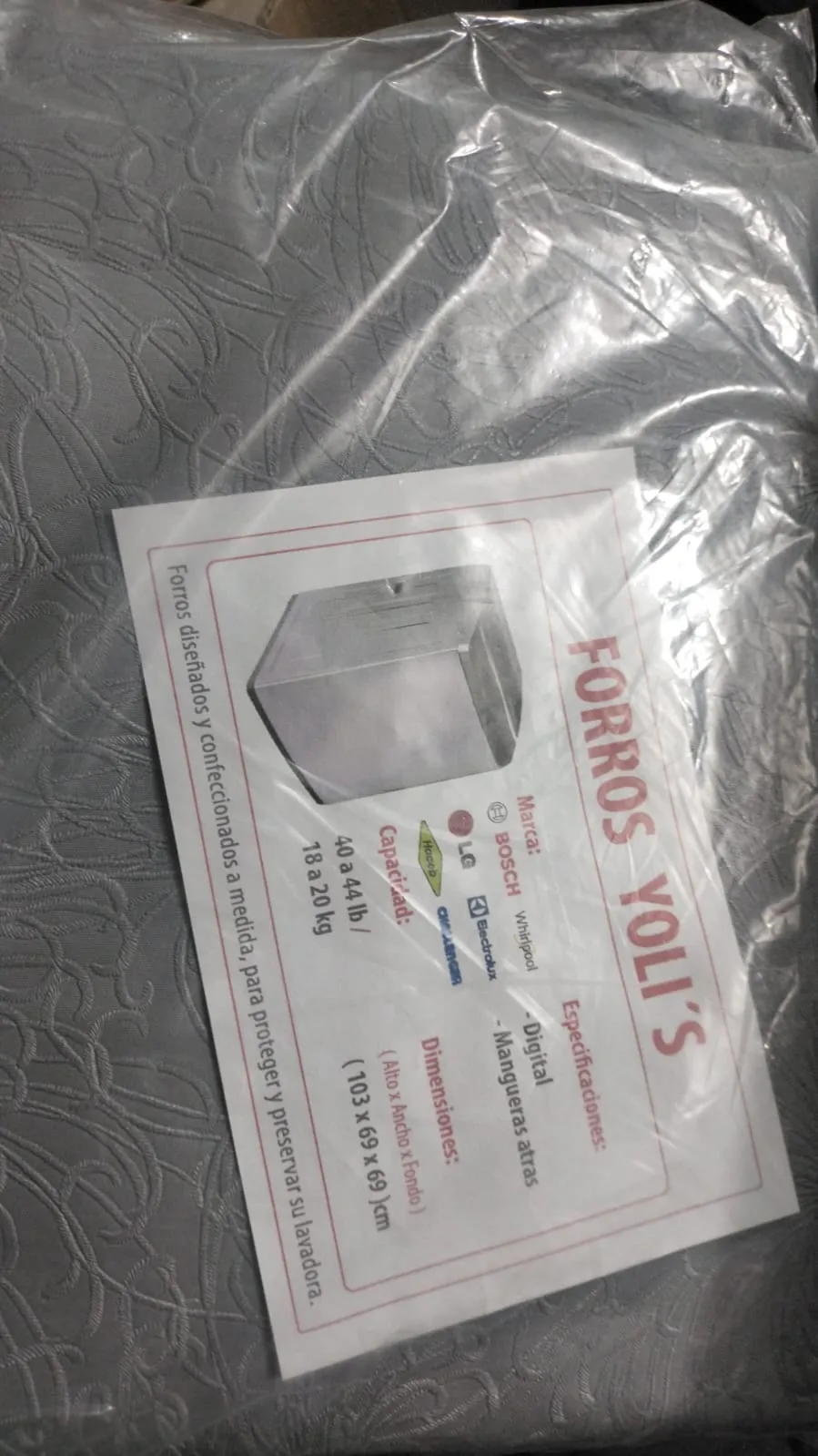 Forro gris digital para lavadora (18-20kg) CKD91786