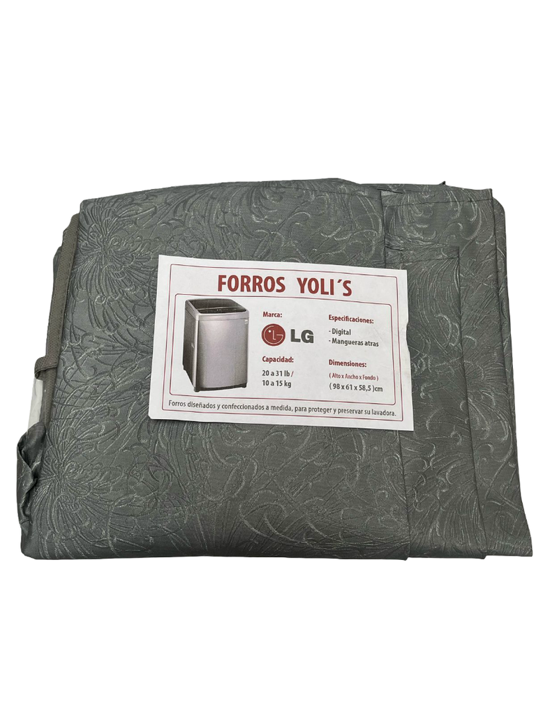 Cubierta gris para lavadora digital LG (98x61x58.5 cm) CKD90481