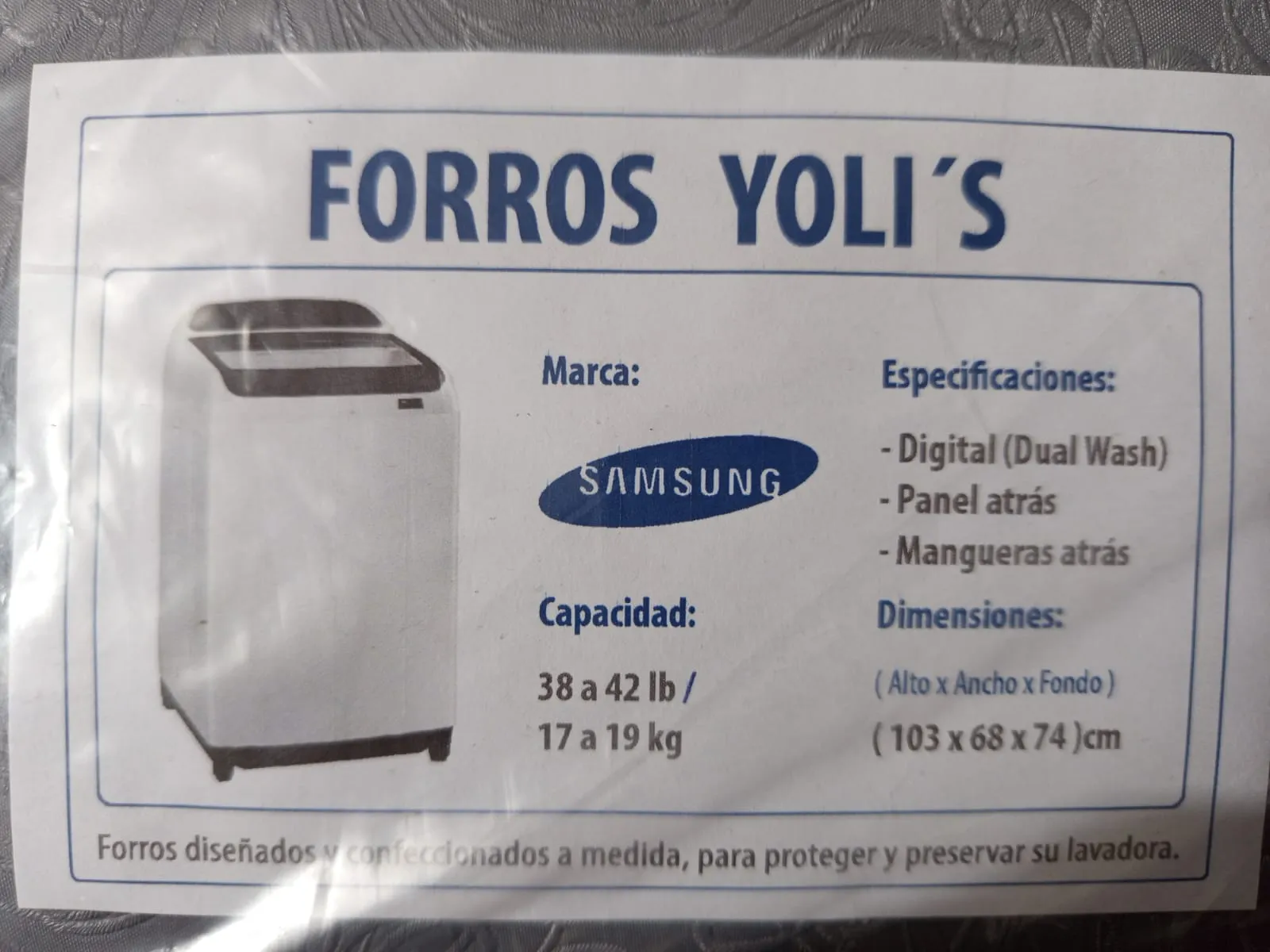 Revestimiento gris Samsung Lavadora Doble Carga - Panel Trasero CKD91756