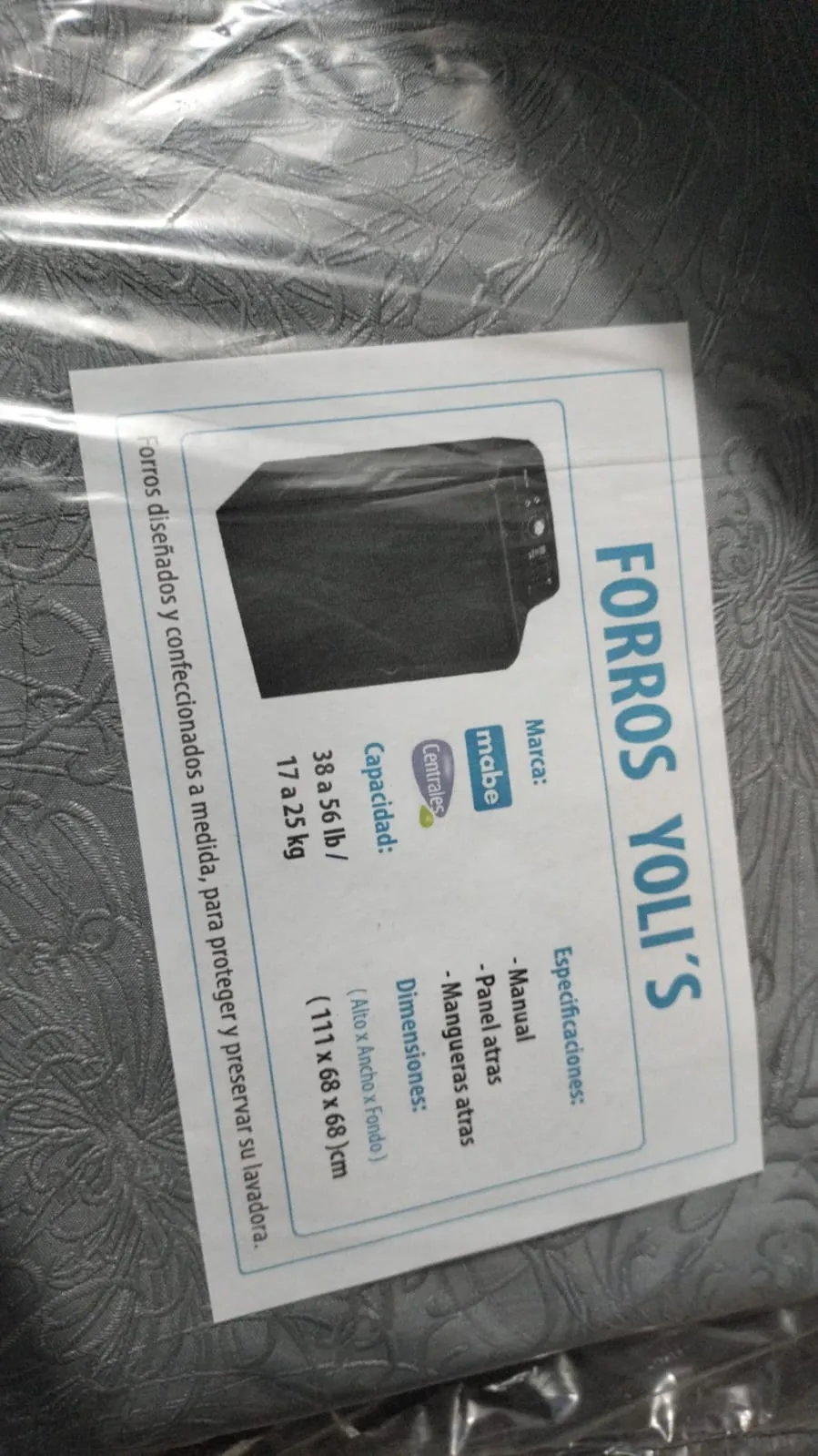 Revestimiento gris Mabe Centrales para lavadora CKD91787