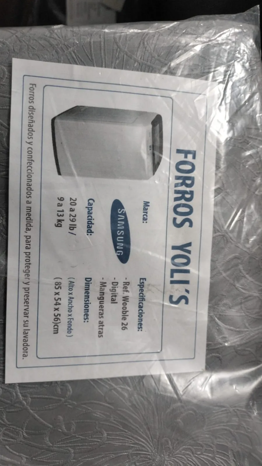 Cubierta para Lavadora Gris 20-29LB/9-13KG CKD91757