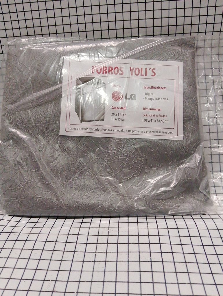 Cubierta gris para lavadora LG de carga superior CKD90411