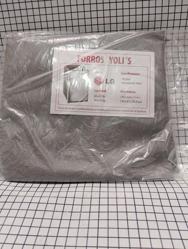 Cubierta gris para lavadora LG de carga superior CKD90411