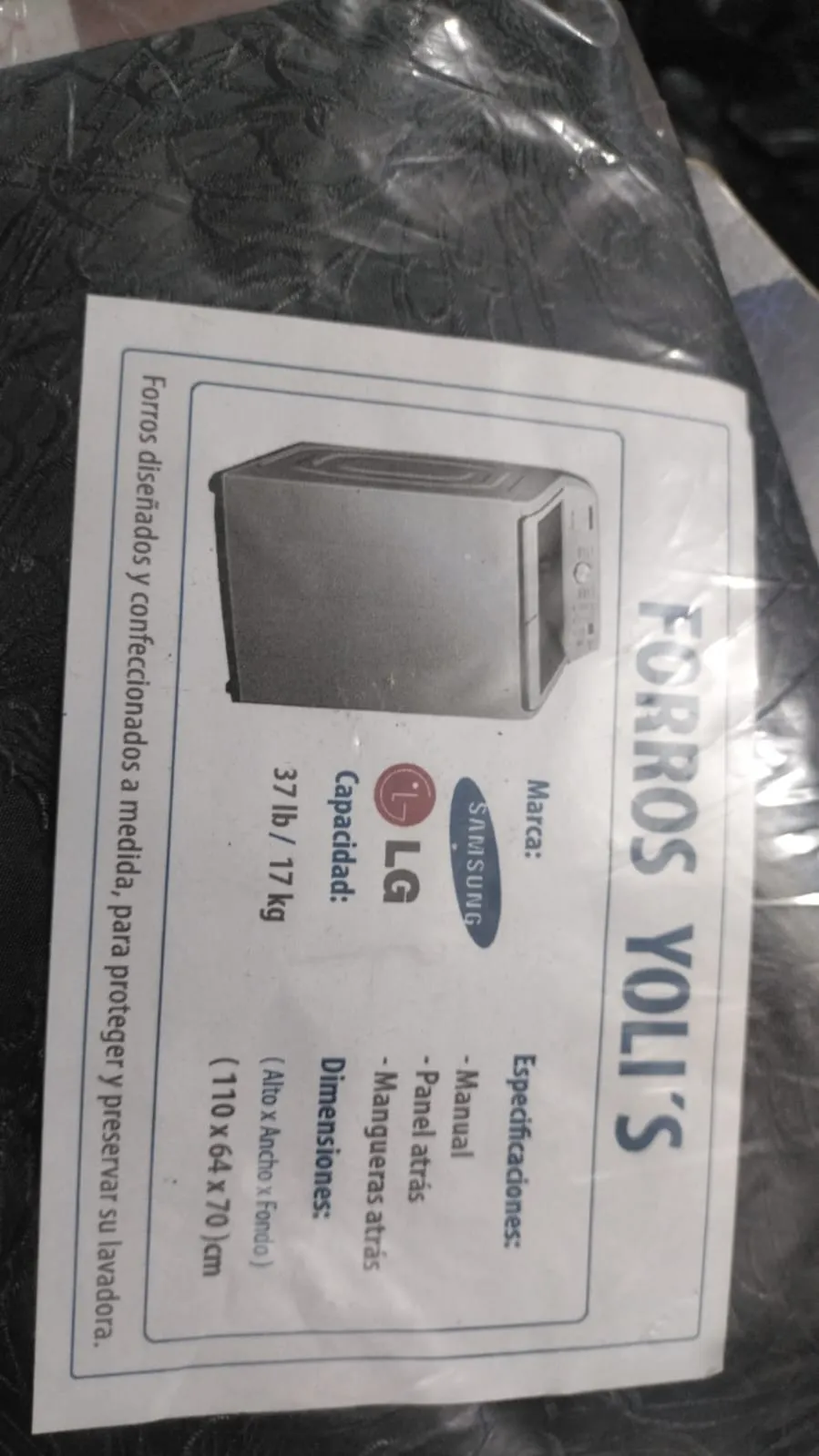 Cubierta negra para manguera de lavadora LG/Samsung CKD91770