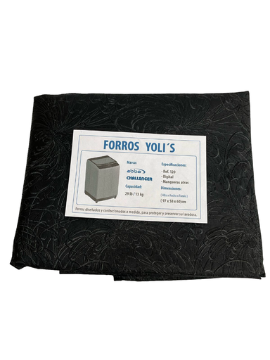 Cubierta para Lavadora Carga Superior Negra Challenger 29lb CKD90473