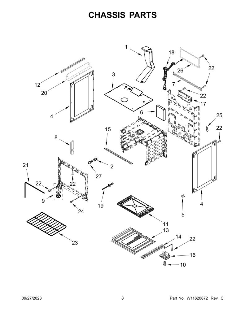 BAFFLE-BTM W10670197 CKD1571048 CKD1571048