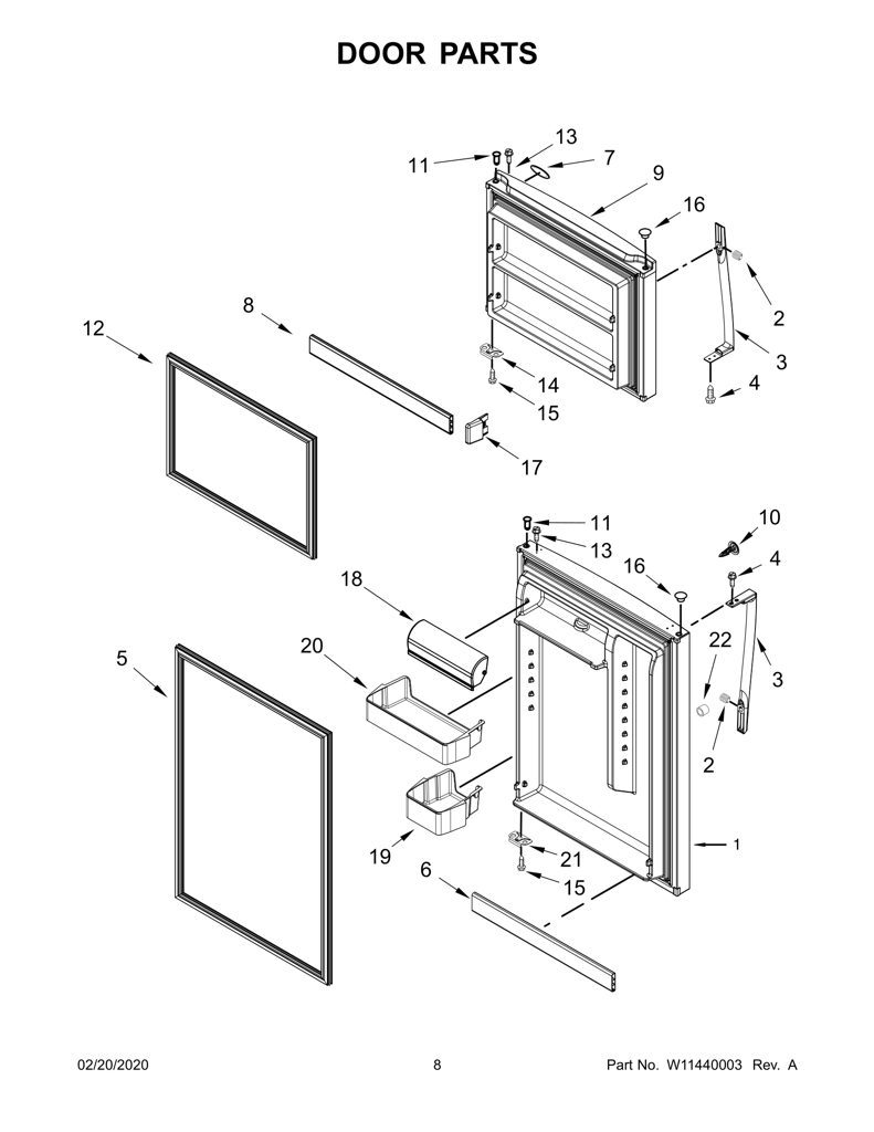 BORDE DE PUERTA W10592151 CKD1572242 CKD1572242