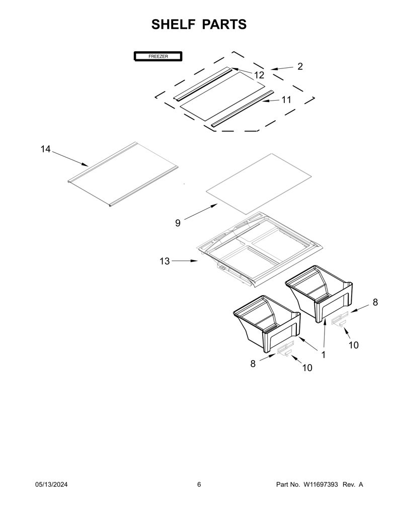 TRIM-SHELF W10847166 CKD1572926 CKD1572926